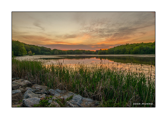 Long Meadow Pond Sunset Greeting Card