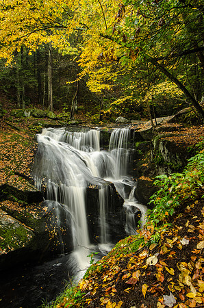 Autumn colors at Enders Falls, Enders Forest, Granby, Connecticut